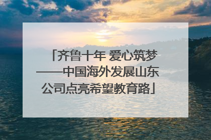 齐鲁十年 爱心筑梦——中国海外发展山东公司点亮希望教育路