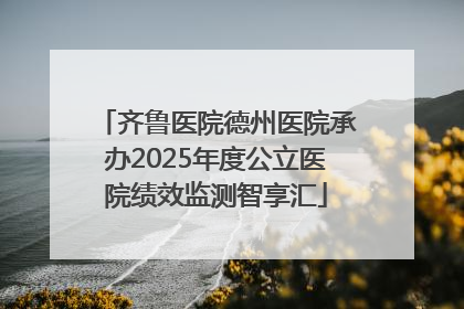 齐鲁医院德州医院承办2025年度公立医院绩效监测智享汇