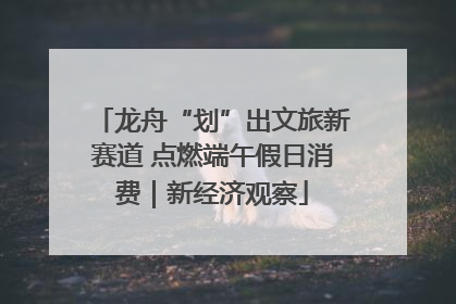 龙舟“划”出文旅新赛道 点燃端午假日消费｜新经济观察