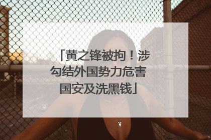黄之锋被拘！涉勾结外国势力危害国安及洗黑钱