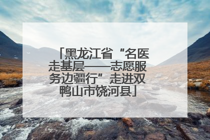 黑龙江省“名医走基层——志愿服务边疆行”走进双鸭山市饶河县