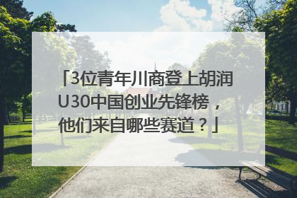 3位青年川商登上胡润U30中国创业先锋榜，他们来自哪些赛道？