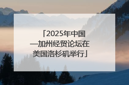 2025年中国—加州经贸论坛在美国洛杉矶举行