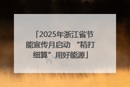2025年浙江省节能宣传月启动 “精打细算”用好能源