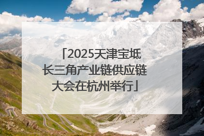 2025天津宝坻长三角产业链供应链大会在杭州举行