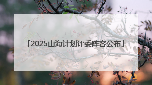 2025山海计划评委阵容公布