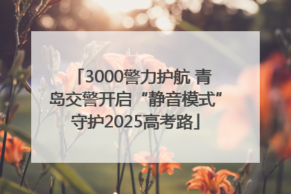 3000警力护航 青岛交警开启“静音模式”守护2025高考路