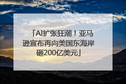 AI扩张狂潮！亚马逊宣布再向美国东海岸砸200亿美元